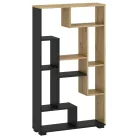 Preselle kocka alakú szekrény tölgyfa + fekete (c polc, szín: tölgy artisan / fekete craft tölgy)