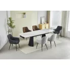 Venom bővítőasztal (160+40+40)x90x76 cm fehér és kék