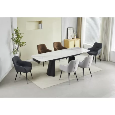 Venom bővítőasztal (160+40+40)x90x76 cm fehér és kék