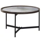 Vanos dohányzóasztal kék-fehér mdf