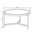 Vanos dohányzóasztal kék-fehér mdf