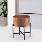 Kamik magas dohányzóasztal barna mdf