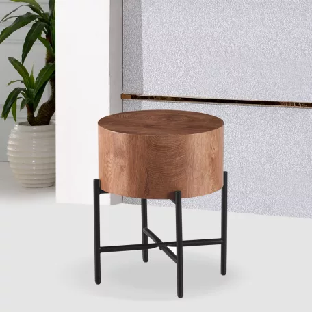 Kamik magas dohányzóasztal barna mdf