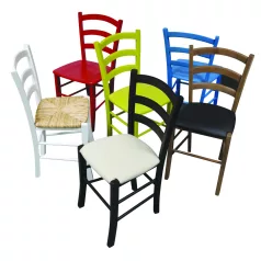 Paesana szék, tömör ülés, fehér