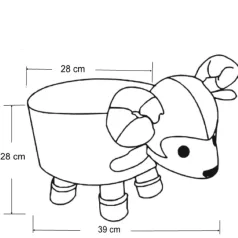 Puff bárány (fehér)