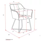 szék PIKER antracit