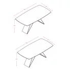 Amaya asztal (180x90x76, márvány)