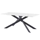 Marigold 2 asztal (180x90x75, magas fehér márvány + arany)