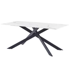   Marigold 2 asztal (180x90x75, magas fehér márvány + arany)