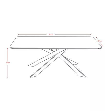 Marigold 2 asztal (180x90x75, magas fehér márvány + arany)