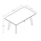 Lugano dohányzóasztal (fekete márvány)