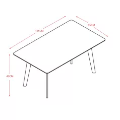 Lugano dohányzóasztal (fekete márvány)
