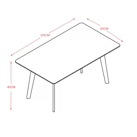Lugano dohányzóasztal (fekete márvány)