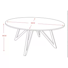 Beliziona dohányzóasztal (magas szürke márvány)