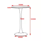 Ranit bárasztal (fekete)