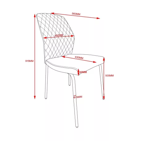 Natasha szék (világosszürke)