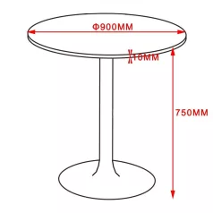 Tassilo asztal (fekete)