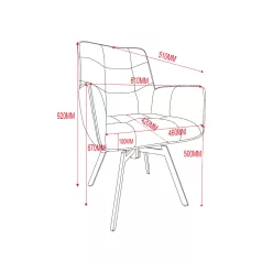 Kandy szék (sötétszürke)