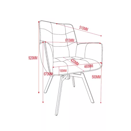 Kandy szék (sötétszürke)