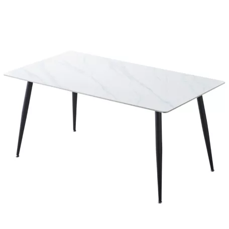 Asztal adria (160x90x75, magasfényű fehér márvány)