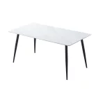 Asztal adria (160x90x75, magasfényű fehér márvány)