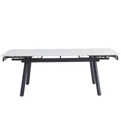   Cupra kihúzható asztal (hg fehér márvány, 180/210/240x90x76)