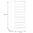 Komód pembury sötét tölgy+szürke dlck217-m777