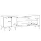 Forrest hills tv-szekrény, fehér+arany ftht121lb-m841