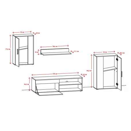 Berno nappali sor (Fehér-Beton)