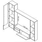 Adel nappali szekrénysor (sonoma-fehér)