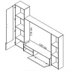Adel nappali szekrénysor (hamu-grafit)
