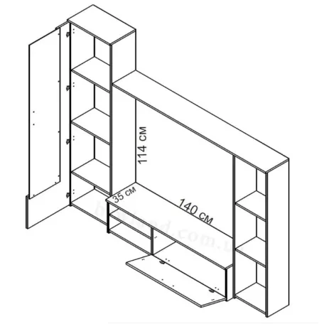 Adel nappali szekrénysor (hamu-grafit)