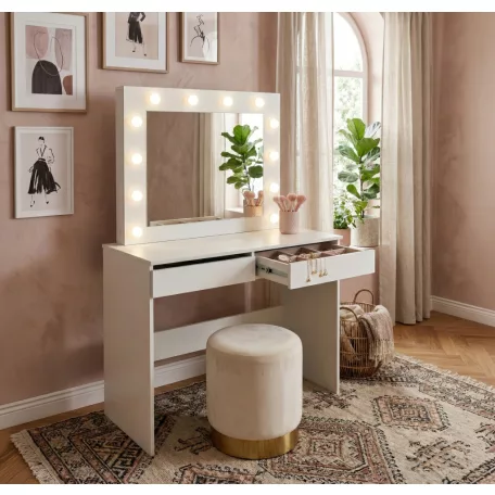 Hollywood Dressing 2 fiókos fésülködőasztal kasmir