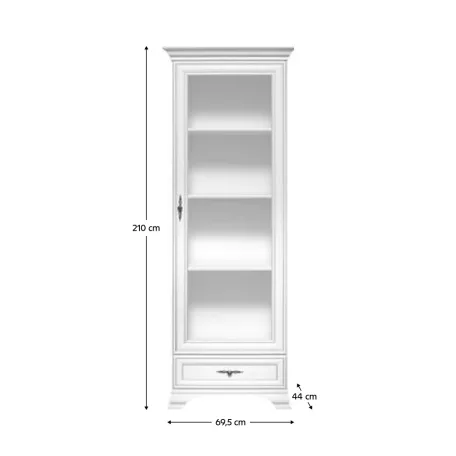 Vitrin, alpesi fehér, KENTAK REG1W1S