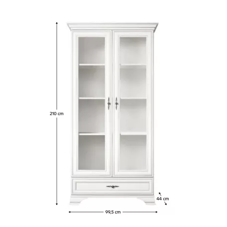 Vitrin, alpesi fehér, KENTAK REG2W1S
