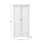 Szekrény, alpesi fehér, KENTAK SZF2D1S