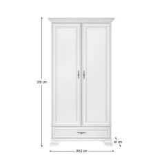 Szekrény, alpesi fehér, KENTAK SZF2D1S