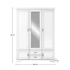 Szekrény, alpesi fehér, KENTAK SZF5D2S