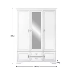 Szekrény, alpesi fehér, KENTAK SZF5D2S