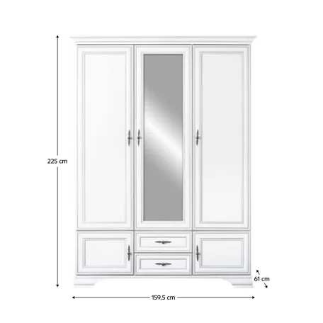 Szekrény, alpesi fehér, KENTAK SZF5D2S