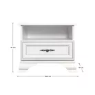 Éjjeliszekrény, alpesi fehér, KENTAK KOM1S