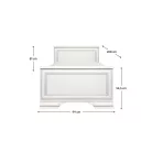 Ágy, 90x200, alpesi fehér, KENTAK