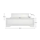 Ágy, 160x200, alpesi fehér, KENTAK