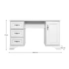 Fésülködő asztal, alpesi fehér, KENTAK TOL