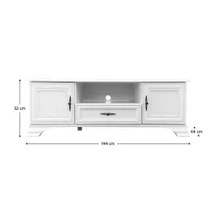 TV-asztal, alpesi fehér, KENTAK RTV2D1S
