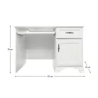 PC-asztal, alpesi fehér, KENTAK BIU1D1S