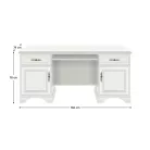 PC-asztal, alpesi fehér, KENTAK BIU2D2S