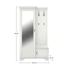 Előszobai szett, alpesi fehér, balos, KENTAK PPK110L