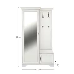 Előszobai szett, alpesi fehér, balos, KENTAK PPK110L