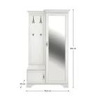 Előszobai szett, alpesi fehér, jobbos, KENTAK PPK110P